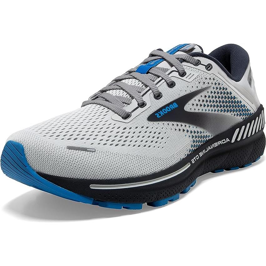 Brooks Mens Adrenaline Gts 22 Running Shoes - Oyster/india Ink/blue Grey