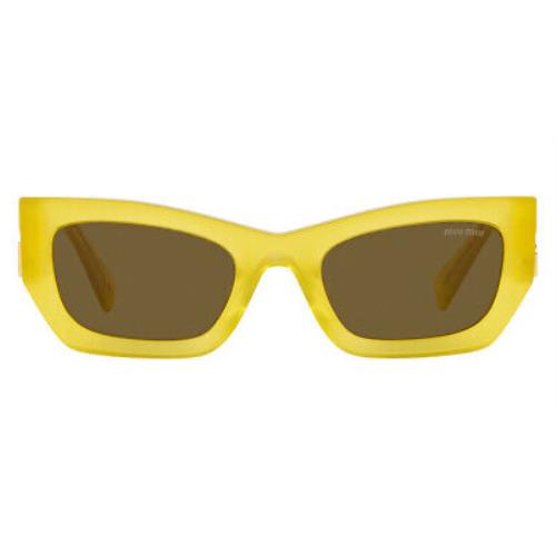 Miu Miu MU 09WS Sunglasses Ananas Opal Dark Brown 53mm