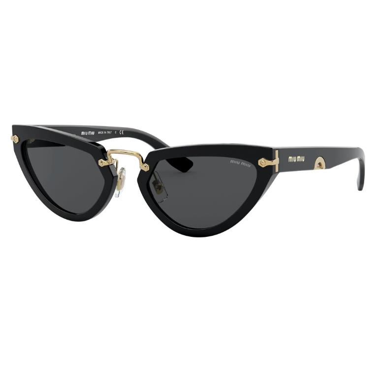 Miu Miu Sunglasses MU10VS 1AB5S0 53 Black Frame Gray Lens