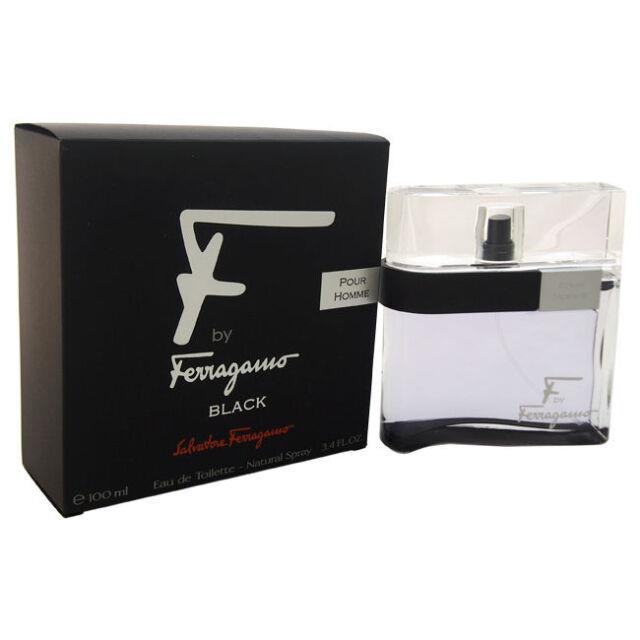 Salvatore Ferragamo F Black For Men 3.4 oz Eau de Toilette Spray Sealed