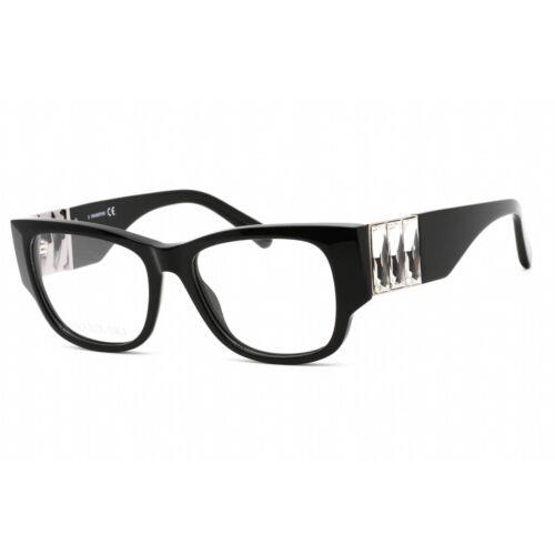 Swarovski Men`s Eyeglasses Full Rim Rectangular Shiny Black Frame SK5473 001