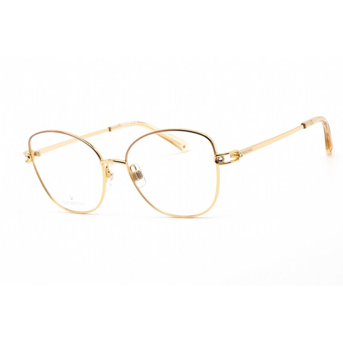 Swarovski SK5398 030 Eyeglasses Shiny Deep Gold Frame 53 Mm