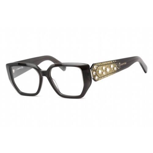 Swarovski Women`s Eyeglasses Cat Eye Shape Shiny Black Plastic Frame SK5467 001