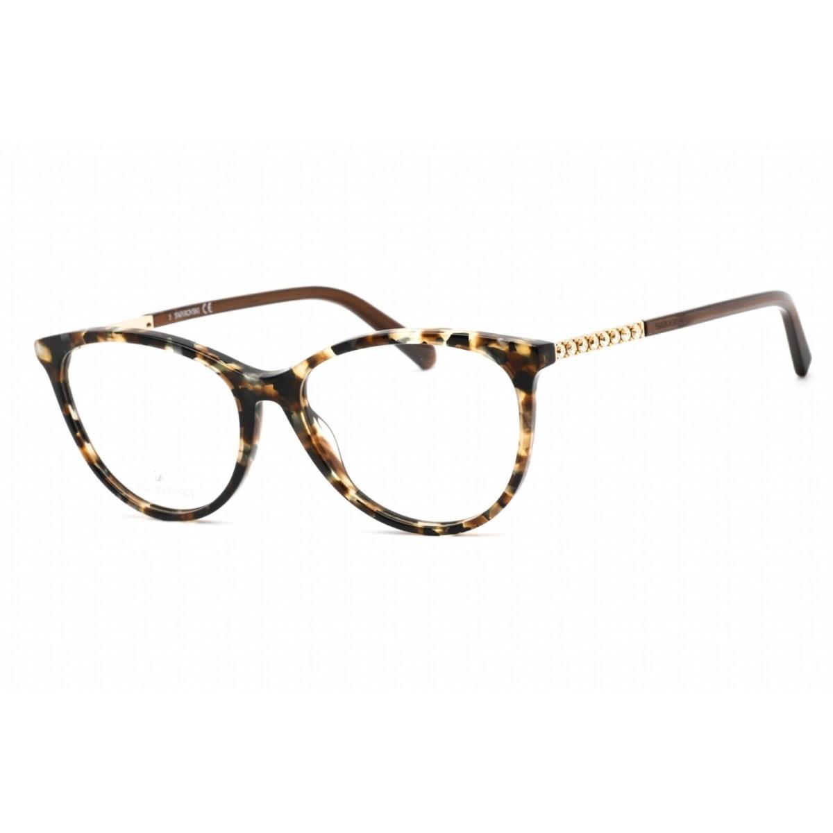 Swarovski Unisex Eyeglasses Full Rim Cat Eye Colored Havana Frame SK5396 055