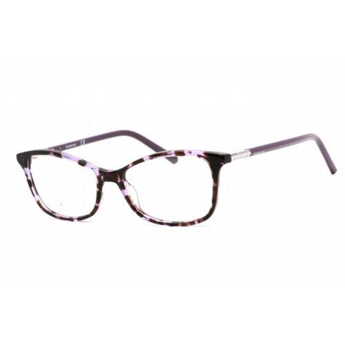 Swarovski Women`s Eyeglasses Full Rim Cat Eye Colored Havana Frame SK5239 055