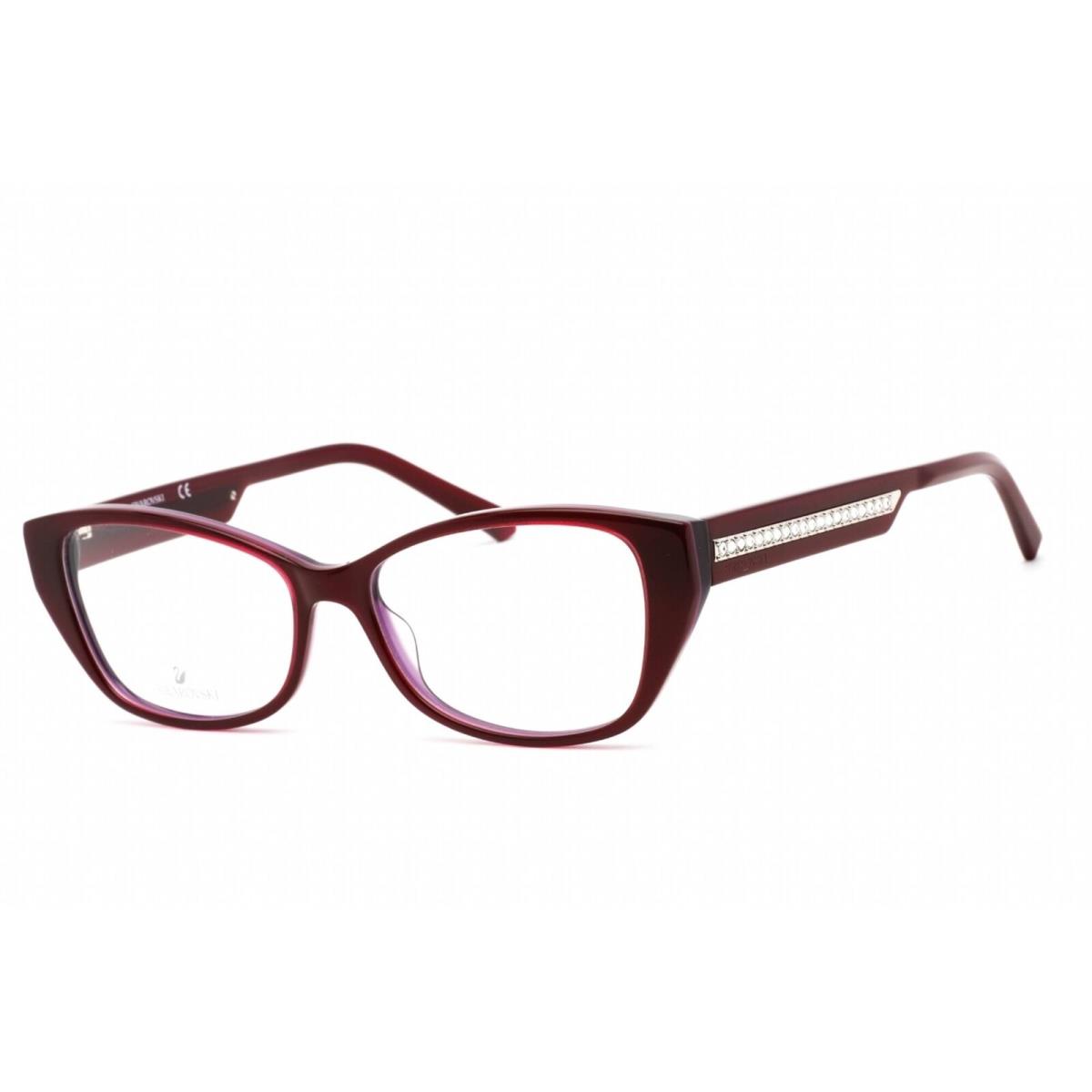 Swarovski Unisex Eyeglasses Full Rim Butterfly Shiny Violet Frame SK5391 081