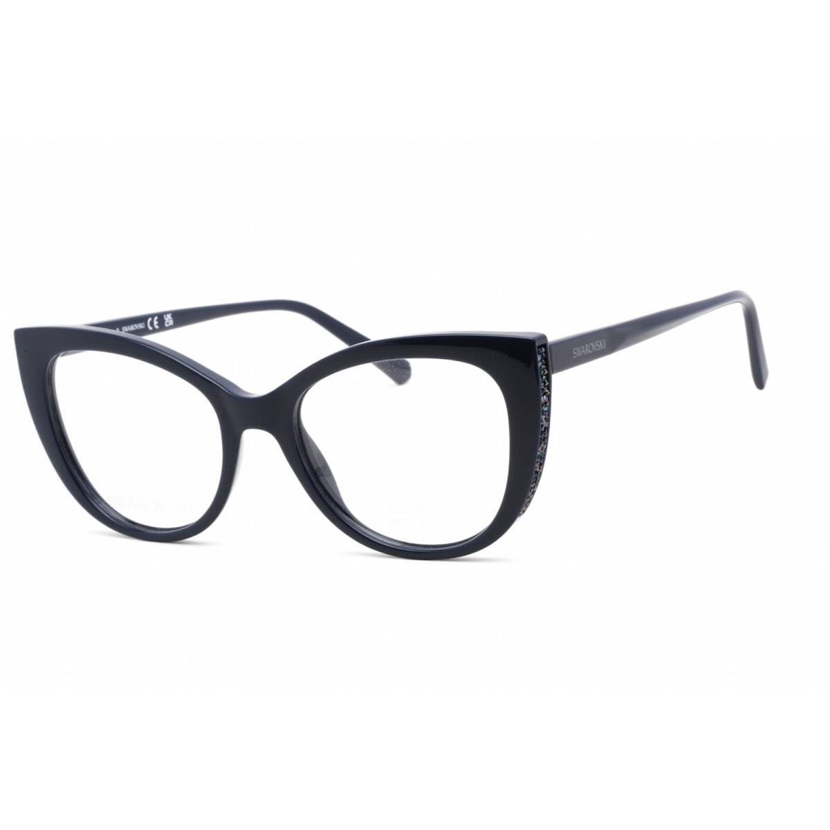 Swarovski Women`s Eyeglasses Cat Eye Shape Shiny Blue Plastic Frame SK5291 090