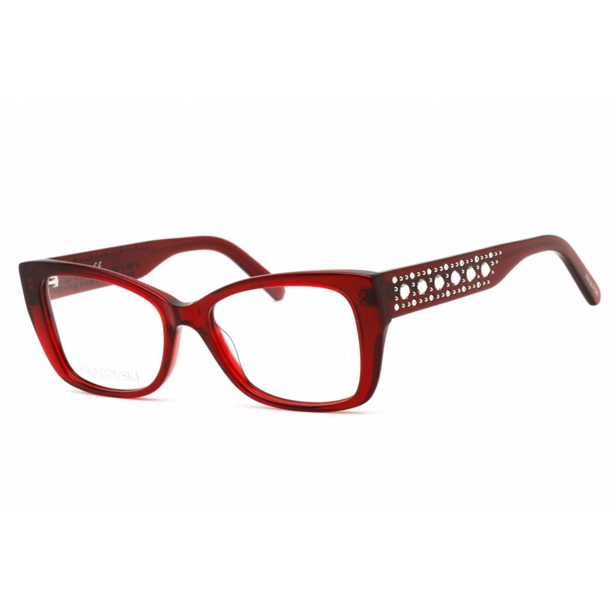 Swarovski Women`s Eyeglasses Clear Lens Cat Eye Red Plastic Frame SK5452 068