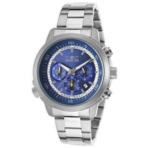 Invicta Men S 19238 Specialty Chronograph Stainless Steel Blue Dial Watch