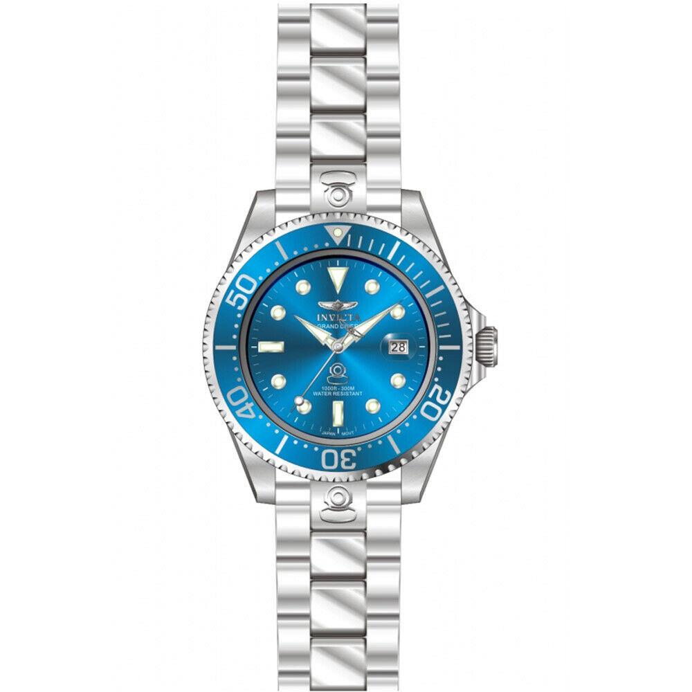 Invicta Men`s Watch Pro Diver Automatic Dive Blue Dial Steel Bracelet 13859