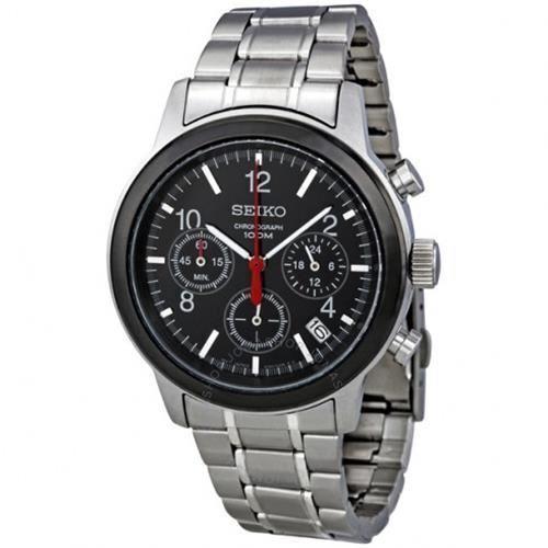 Seiko Chronograph Steel Men`s Watch Ssb011 Watches Product Description