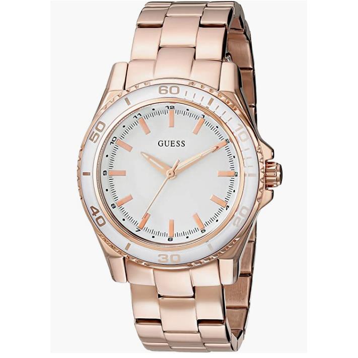 Women`s U0557L2 Stainless Steel Rose Gold-tone Mid-size Guess Casual Watch