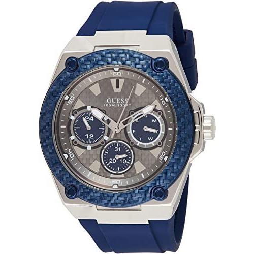 Guess Legacy Blue Dial Blue Silicone Analog Men`s Quartz Watch W1049G1