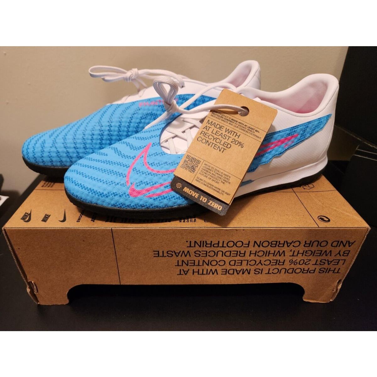 Nike Phantom GX Academy IC - Baltic Blue/pink Blast - Soccer Shoes-11.5 US Size
