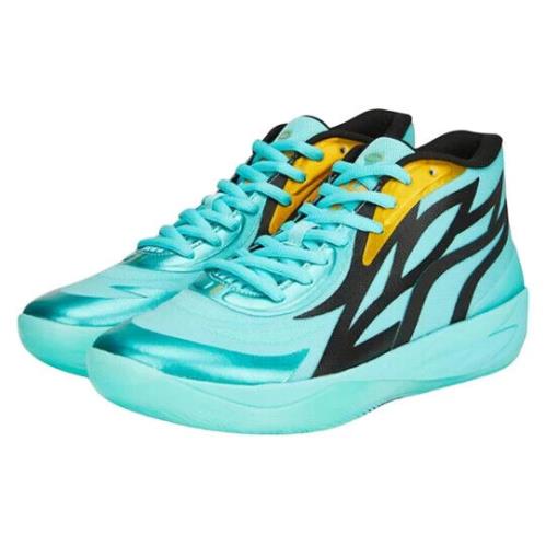 Puma MB.02 Honeycomb 377590-01 Mens Elektro Aqua Basketball Shoes Size 13 NR6304