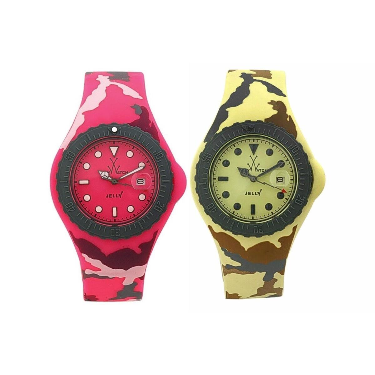 Lot of 2 Jelly Camo Toywatch with Interchangeable Dials