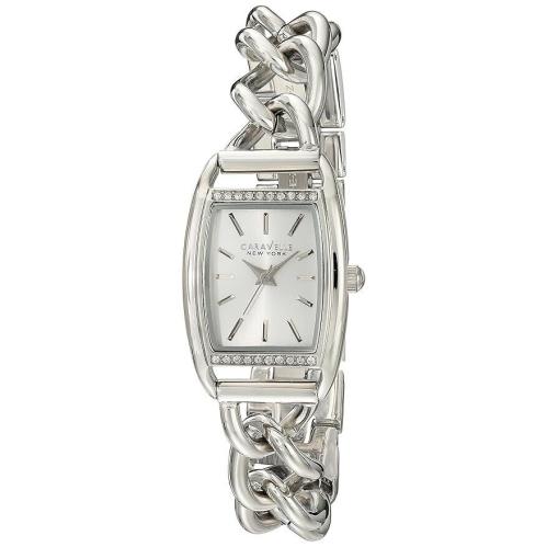 Caravelle York by Bulova Crystal Accented Steel Watch 43L169