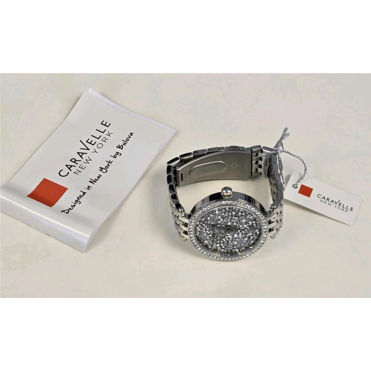Caravelle Ny/ 43L160 Women`s Watch /crystal Pave Stainless Steel Band / Batt