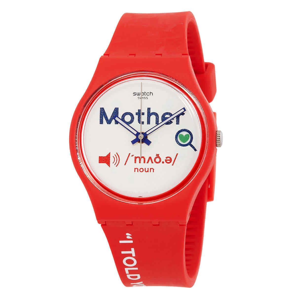 Swatch All About Mom Quartz White Dial Unisex Watch GZ713