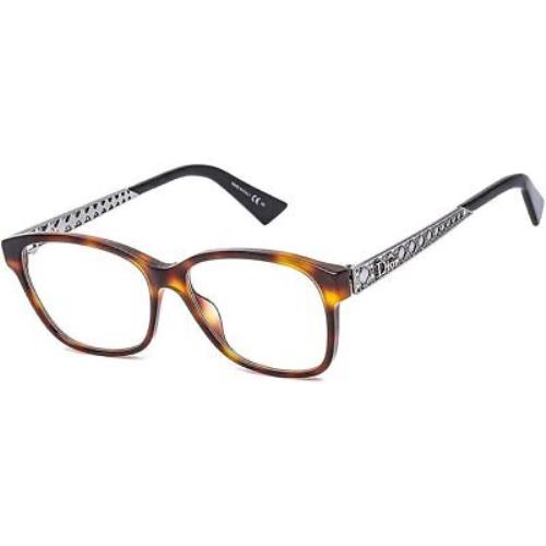 Dior 100295-0086 Eyeglass Frame Dkhavana W/demo Plastic 55mm