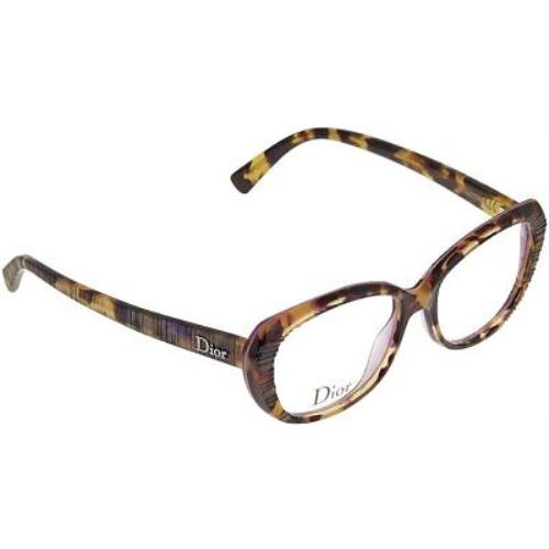 Dior Eyeglasses 3248 02GF Violet Black Beige Havana 52MM