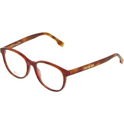 Dior Demo Round Ladies Eyeglasses DIORETOILE1 065T 53 - Frame: Brown