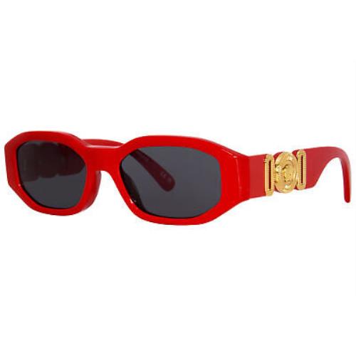 Versace VK4429U 506587 Sunglasses Youth Kids Red/dark Grey Rectangle Shape 48mm