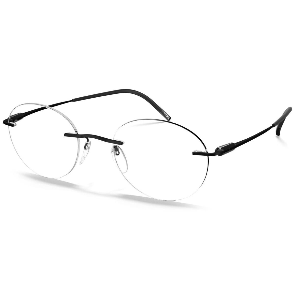 Silhouette Eyeglasses Purist Strong Black 49MM-21MM-150MM 5561-AJ-9040-49MM