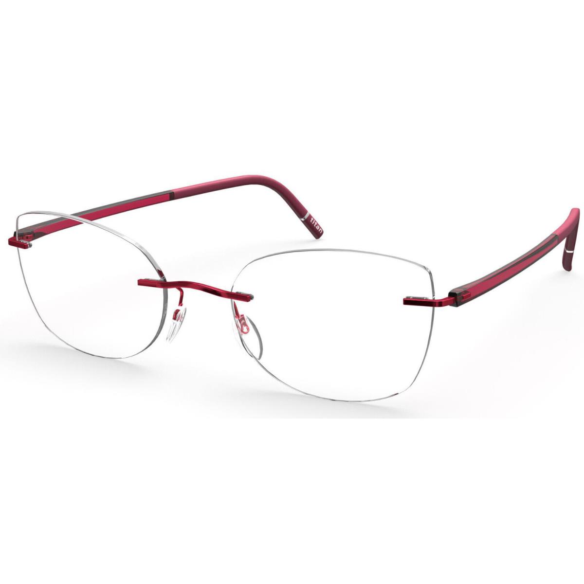 Silhouette Eyeglasses The Wave Cassis Red 51MM-15MM-135MM 5567-MA-3040