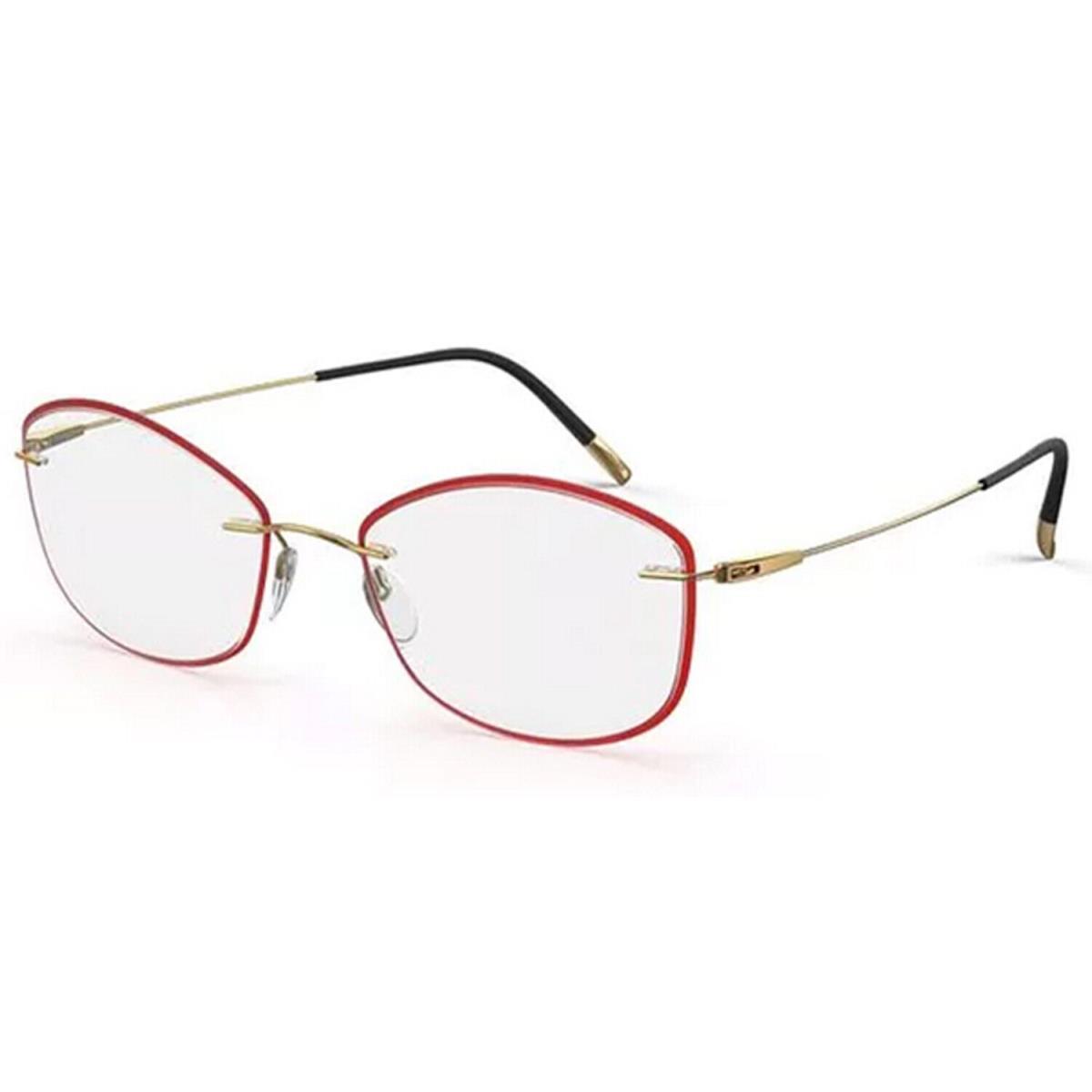 Silhouette Eyeglasses Dynamics Colorwave 54/17/135 Gold Cherry 5500/JB-7830