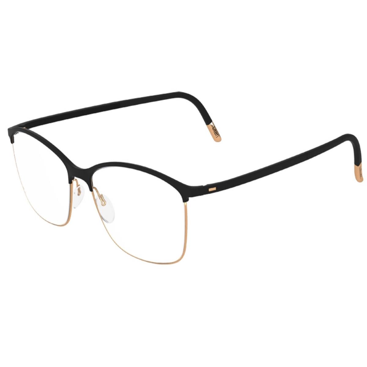 Silhouette Eyeglasses Urban Fusion Full Rim 53-16-135 Black Gold 1575-6050-53MM