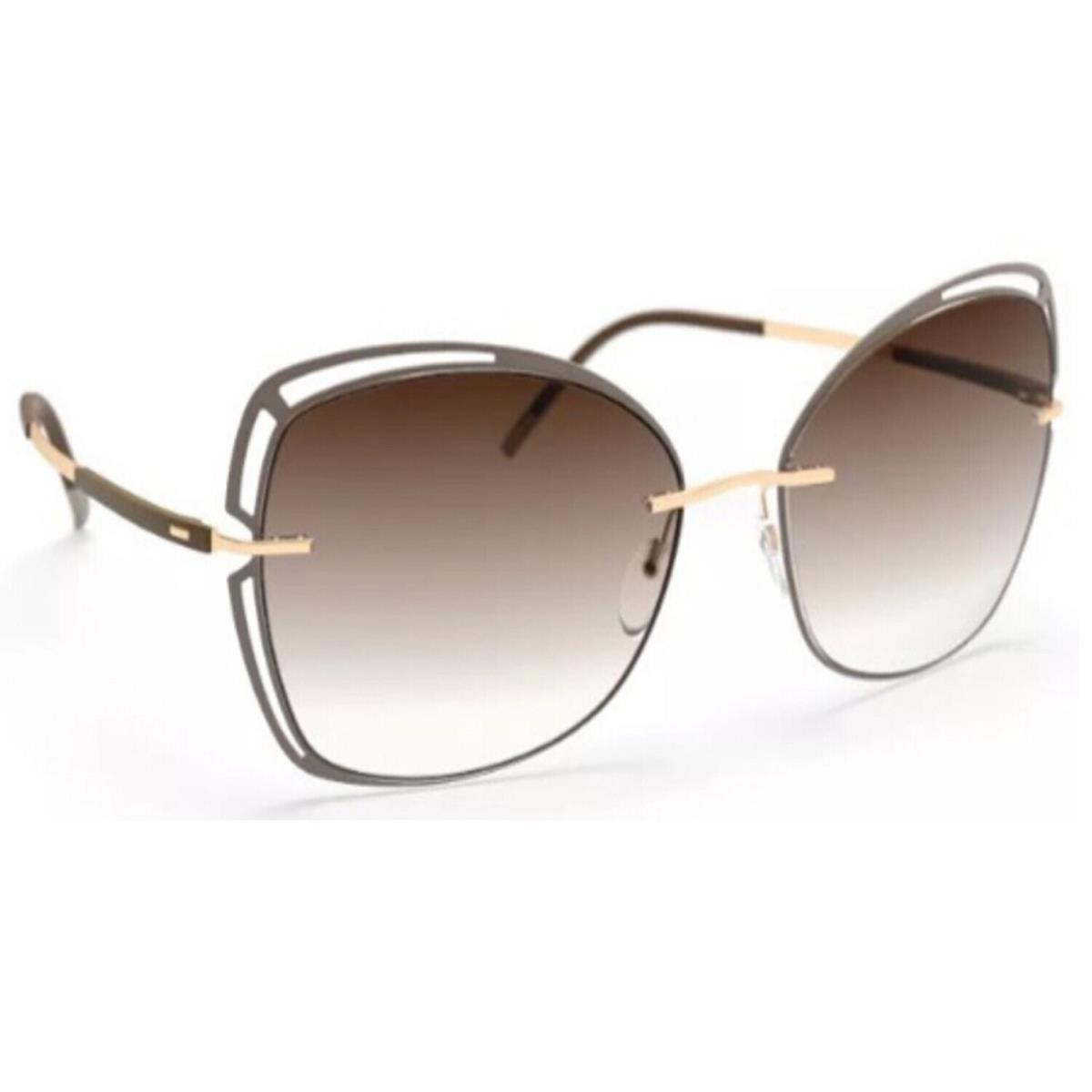 Silhouette Sunglasses Accent Shades 58/17/135 Taupe Brown Gold 8177/75-6040