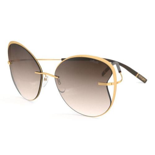 Silhouette Sunglasses Gloriette 58/17/145 Rose Gold Polarized 8173/75-7530