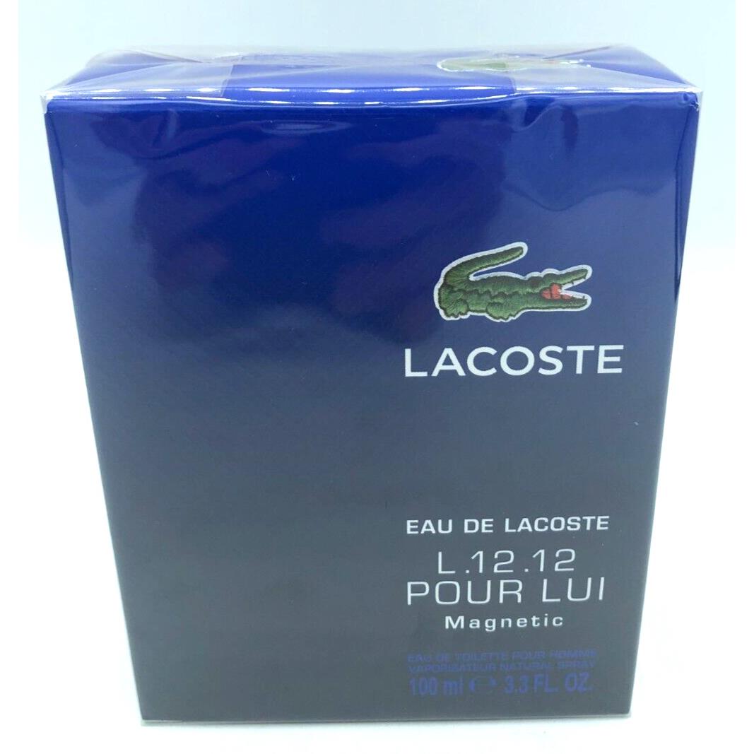 Lacoste L.12.12 Magnetic 3.3 oz Eau de Toilette Men Cologne Spray