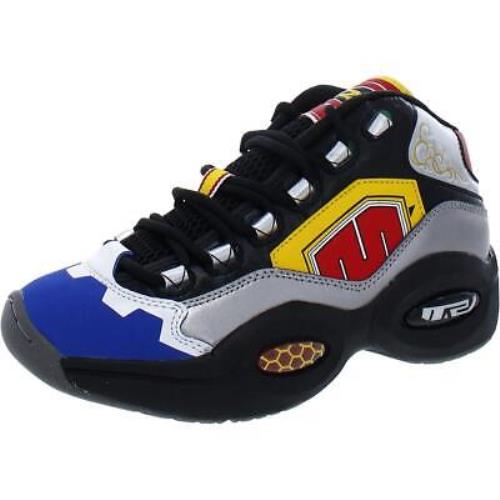 Reebok Question Mid Silver Athletic and Training Shoes 6.5 Medium D Bhfo 2637 - Black/Silver Metallic/Vector Red