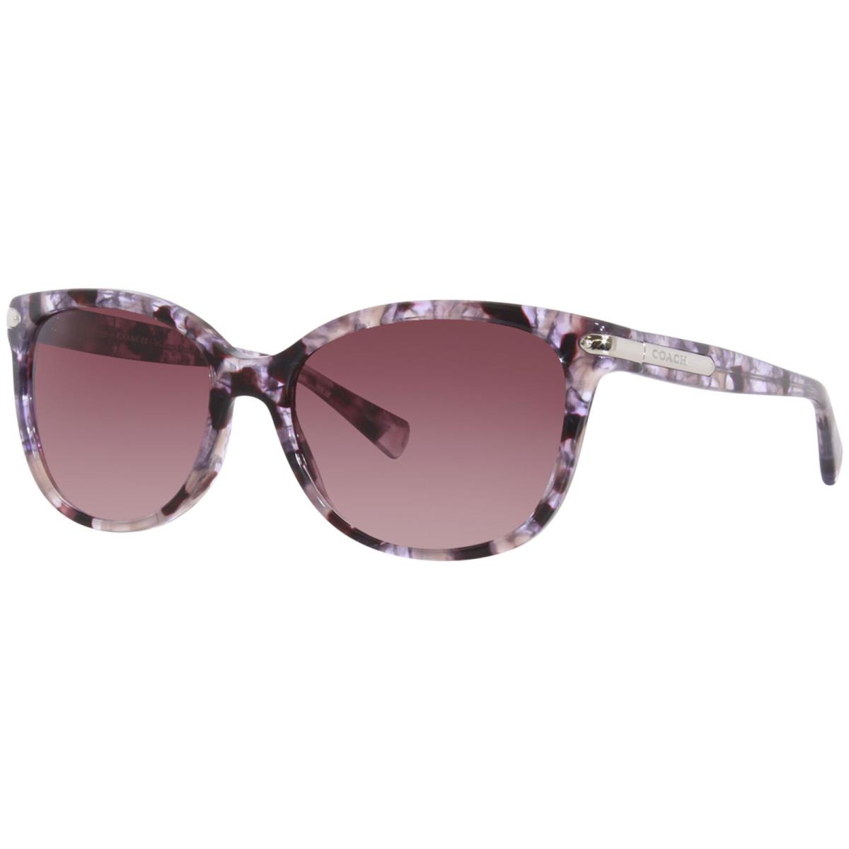 Coach L109 HC8132 55488H Sunglasses Women`s Purple Tortoise/burgundy 57mm