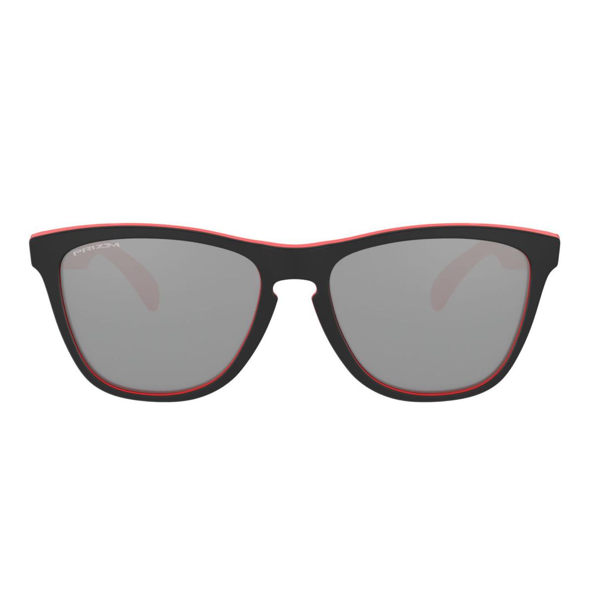 Oakley Frogskins Asian Fit 50/50 Sunglasses Bright Red Black Prizm Black Lens - Frame: Red, Black, Lens: Gray