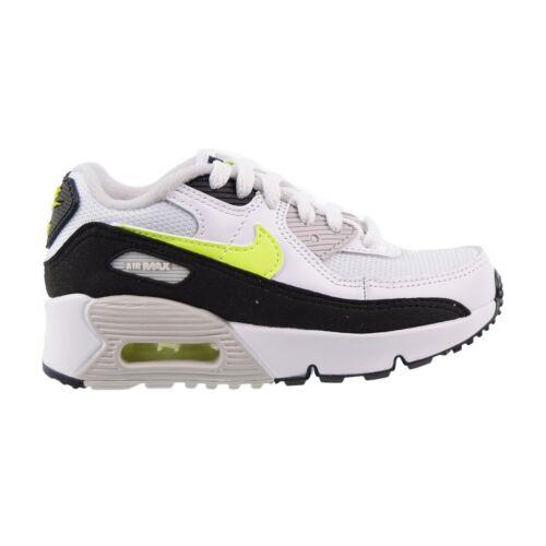Nike Air Max 90 PS Little Kids` Shoes White-black-neutral Grey-lime CD6867-109 - White-Black-Neutral Grey