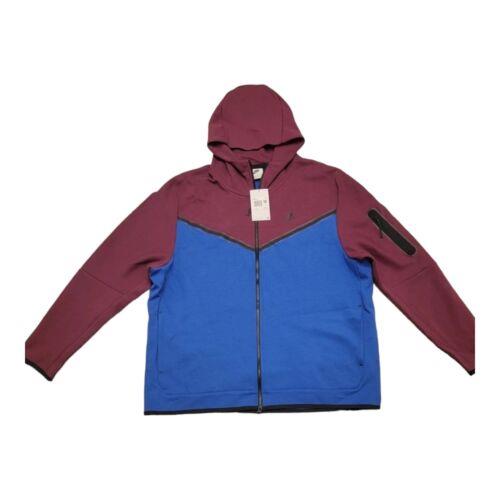 Nike Sportswear Tech Fleece Full Zip Hoodie Sweatshirt CU4489 610 Mens Size 2XL