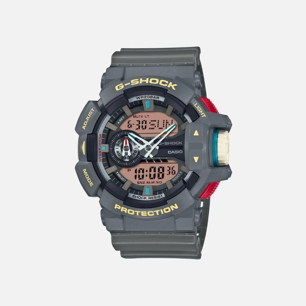 Casio G-shock GA-400 Series Analog-digital Grey Retro Men`s Watch GA400PC-8A