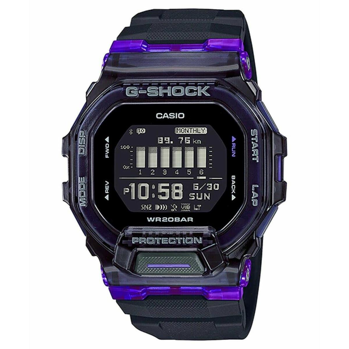 Casio G-shock G-squad Vital Bright Vibrant Purple Digital Watch GBD200SM-1A6