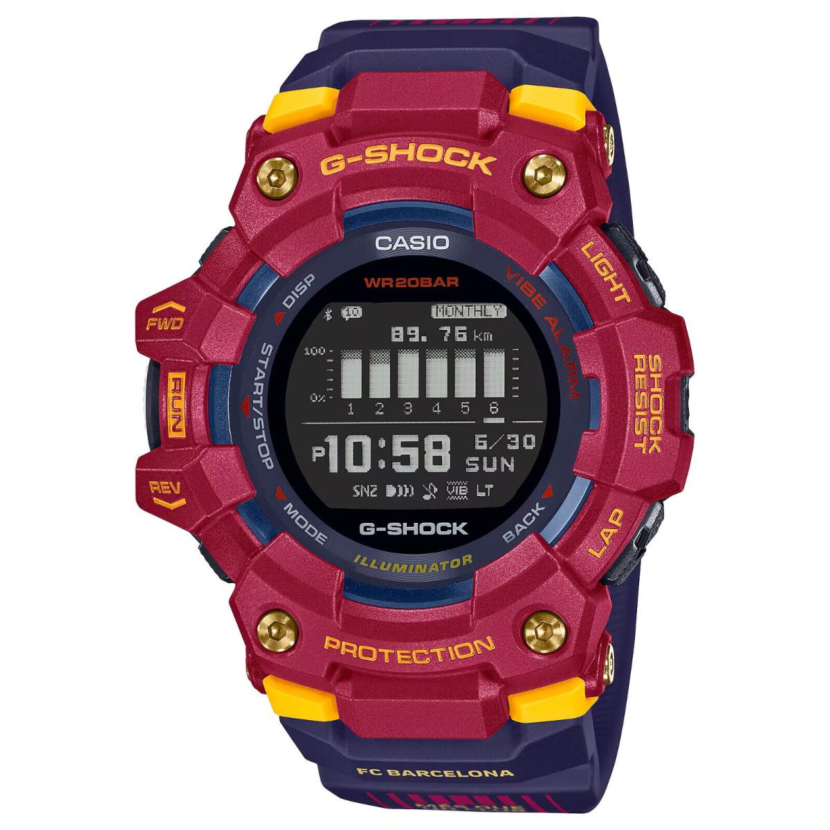 Casio G-shock Matchday Barcelona Limited Edition Mens Smartwatch GBD100BAR-4