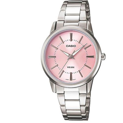 Casio LTP-1303D-4ADF Silver Stainless Steel Strap Pink Dial Women`s Watch