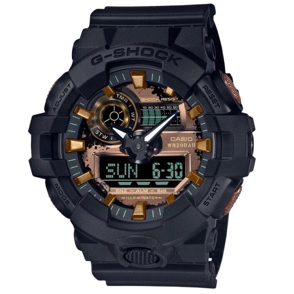 Casio G-shock GA-700RC-1A Rusted Iron Design Analog Digital Men`s Sport Watch