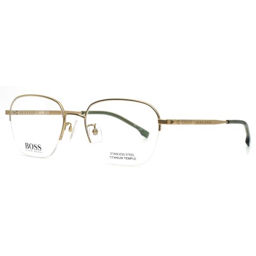 Hugo Boss 1346/F Aoz Gold Mens Square Half Rim Eyeglasses 54-19-145 B:43