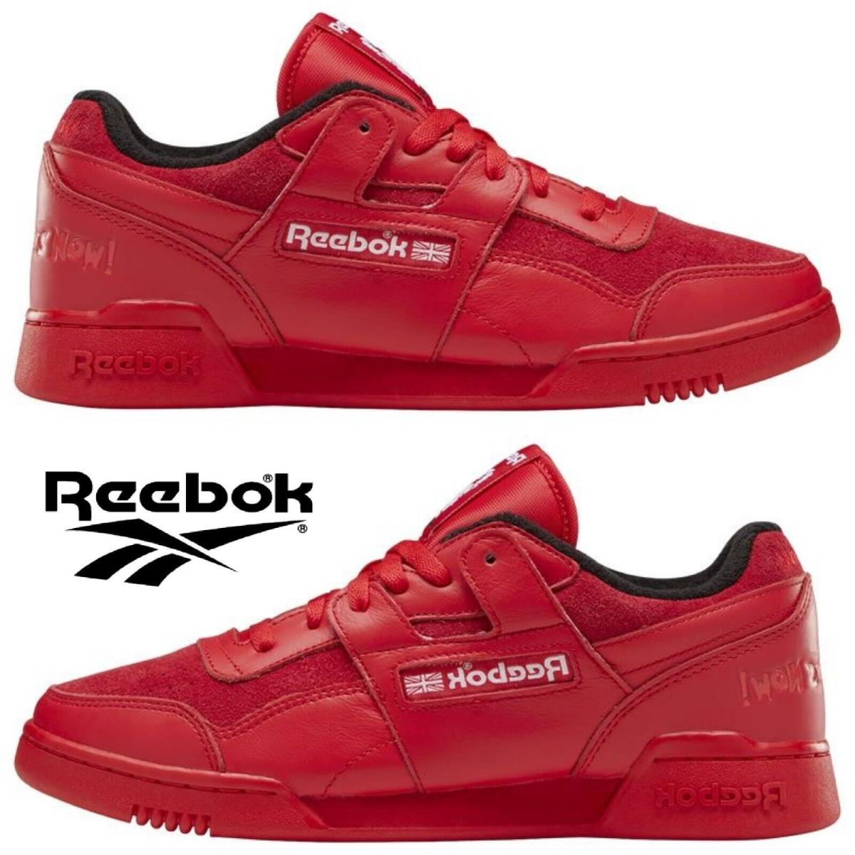 Reebok Workout Plus Men`s Shoes Running Training Gym Sport Fitness Red Black