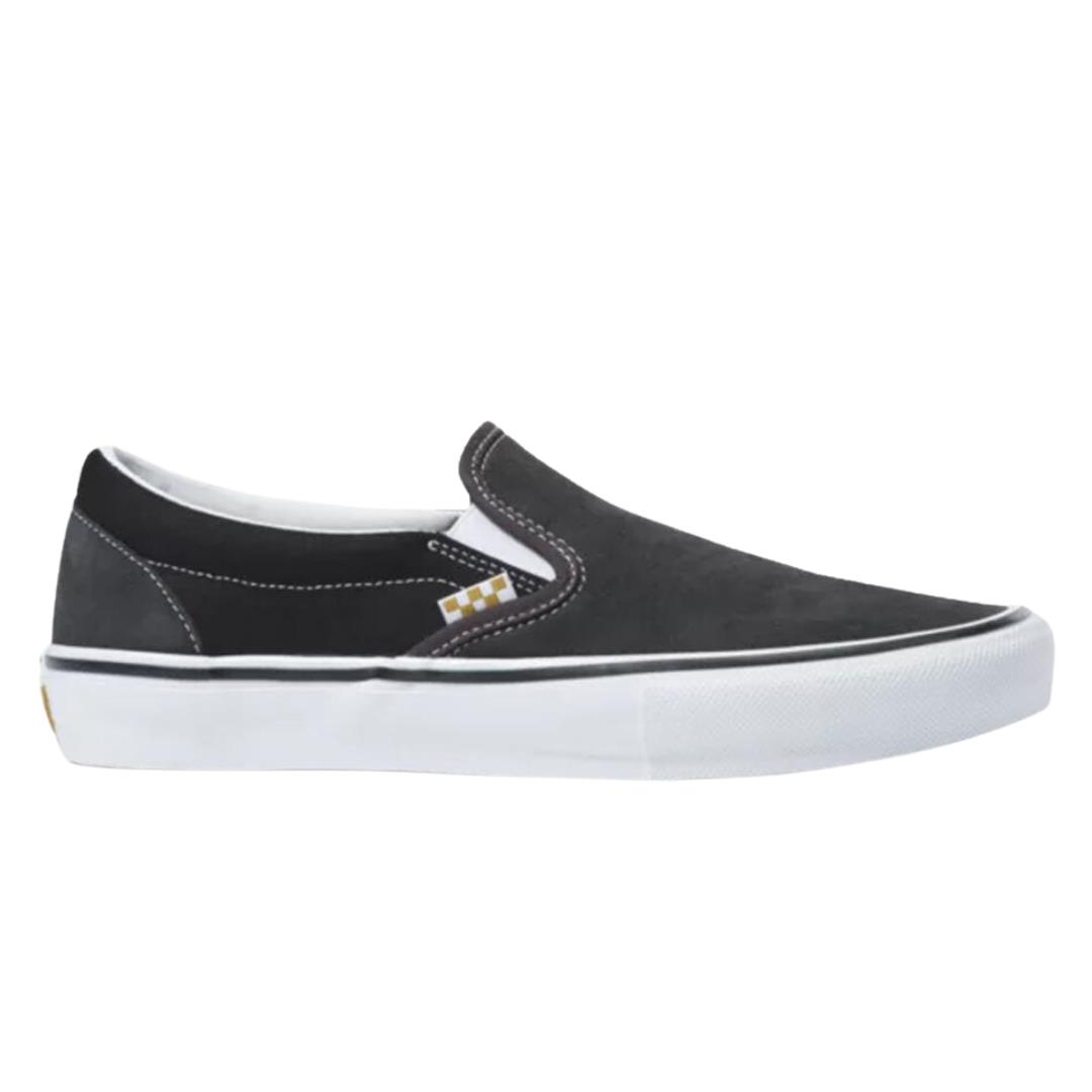 Size 7.0 Vans Skate Slip-on Raven / Black / White Skate Shoes
