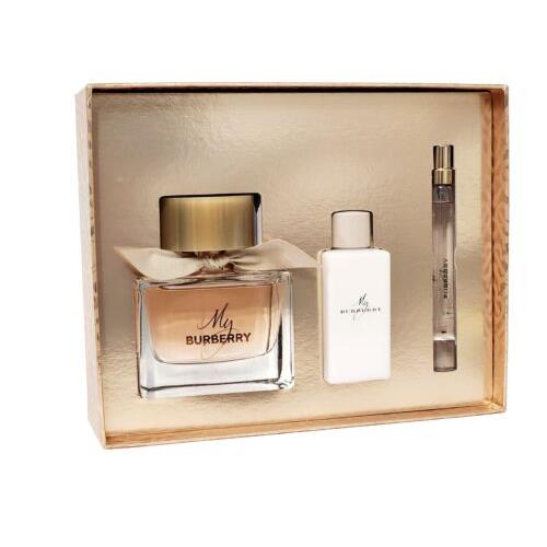 MY Burberry 3PC Set 3.0OZ Edp + 10ML Edp + 2.5OZ Body Lotion For Women