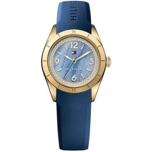 Tommy Hilfiger Women`s Hadley Blue Silicone Strap Analog Display Watch 1781550 - Dial: Blue, Band: Blue