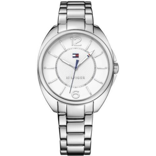 Tommy Hilfiger Women`s Quartz Stainless Steel Automatic Silver Watch 1781694 - Dial: Silver, Band: Silver